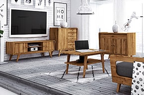 RETRO - kolekce nábytku z masivního dřeva do obývacího pokoje